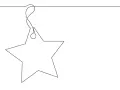 Stella di Natale stilizzata, ideale per disegni natalizi da ricamare a punto catenella.