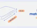 Misure materasso singolo: 80/90 cm di larghezza, 190/200 cm di lunghezza e 22 cm di altezza.