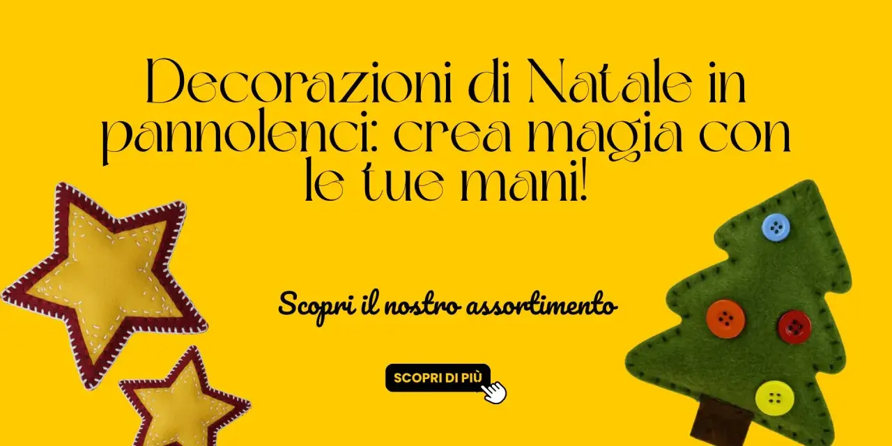 Decorazioni natalizie in pannolenci: crea magia con le tue mani! Stelle e alberelli fatti a mano. Scopri il nostro assortimento.