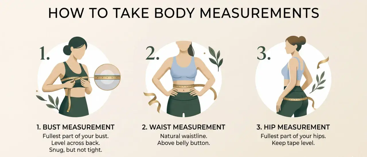 Guida alla tabella misure corpo: come misurare busto, vita e fianchi per un fitting perfetto.