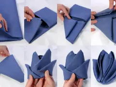 Tutorial tovaglioli: passaggi per creare una rosa di stoffa. Un modo elegante per apparecchiare la tavola.