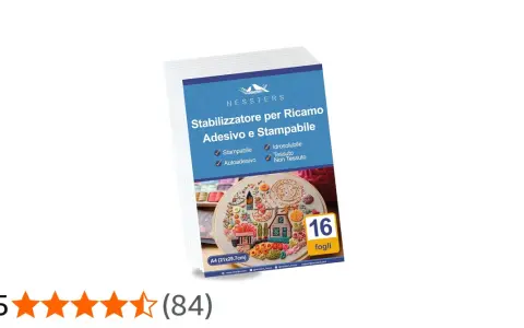 Carta idrosolubile per ricamo adesiva e stampabile. Ideale per trasferire disegni su tessuto e poi dissolverla in acqua.