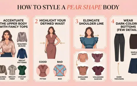 Guida per stilizzare un corpo a pera: accentua il busto, definisci il punto vita, allunga le spalle e indossa pantaloni scuri. Utile per capire come misurare le spalle donna.