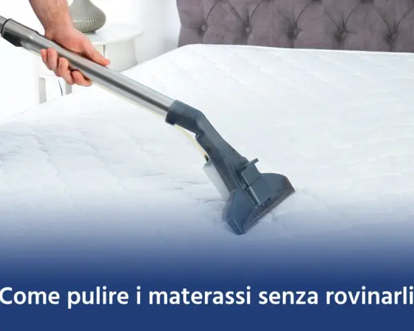 Un professionista effettua la pulizia dei materassi con un aspiratore, garantendo un ambiente sano e igienico.