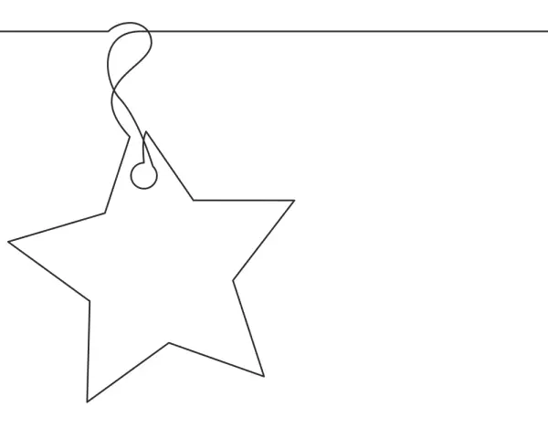 Stella di Natale stilizzata, ideale per disegni natalizi da ricamare a punto catenella.