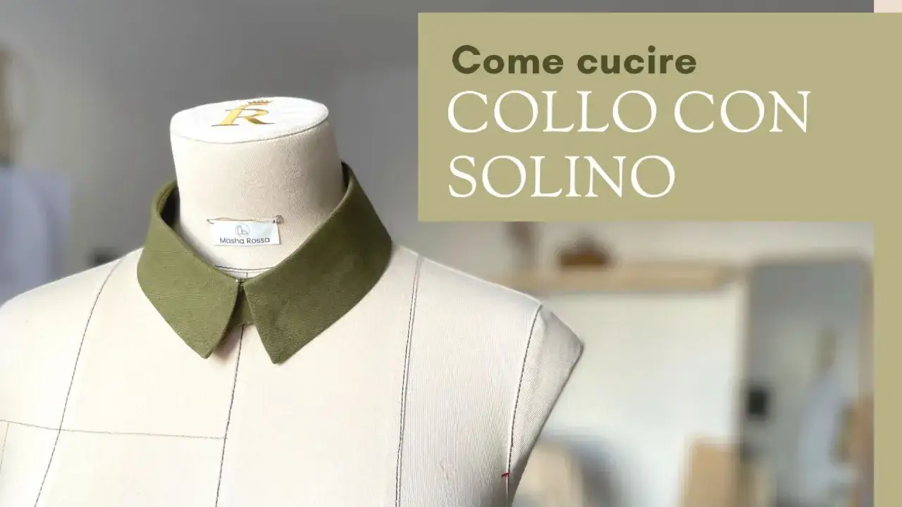 Cartamodello per un colletto staccabile, pronto per essere cucito.